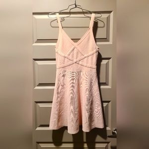 Guess beautiful light bubblegum pink retro super stretch tank skater dress